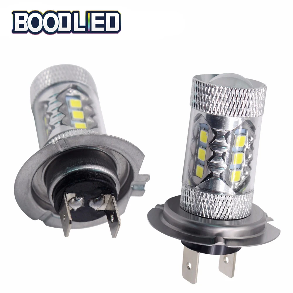 2 шт. автомобисветодиодный светодиодные противотуманные фары H7 3030 80 Вт 6000 К 12 В