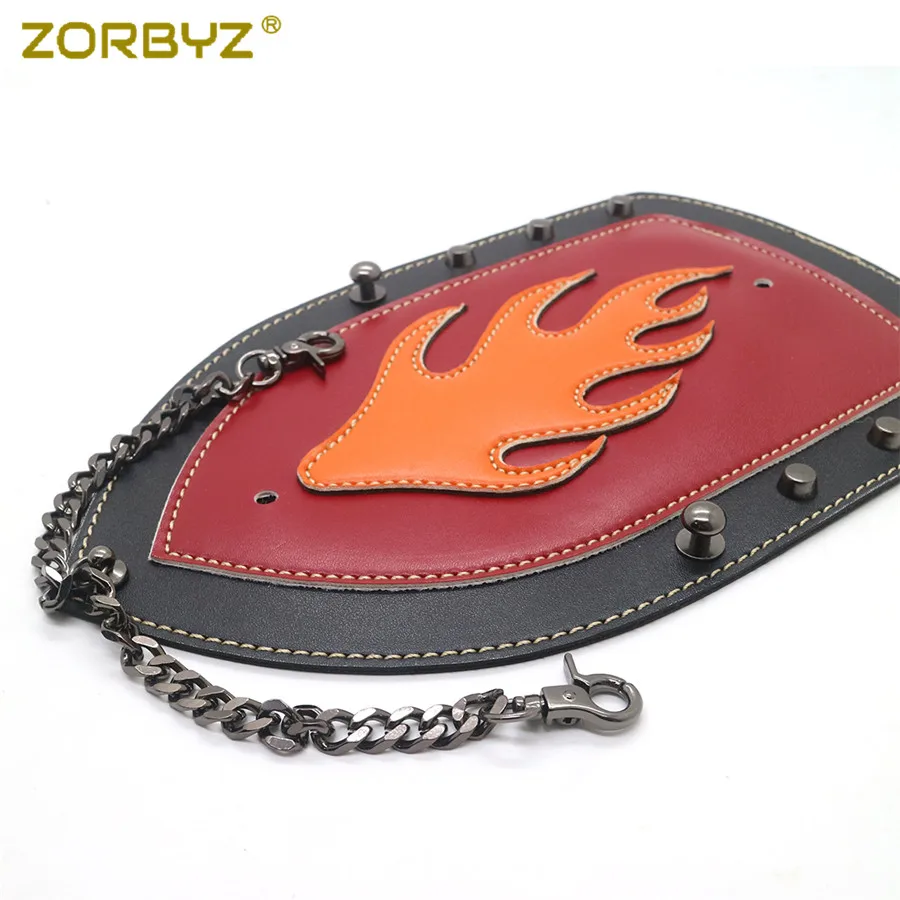 ZORBYZ Мотоцикл Пламя искусственная кожа равнина заднее крыло нагрудник для Harley