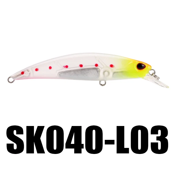 1PC L03 SeaKnight Minnow SK040 приманка для рыбалки 1 шт. 9,5 г 70 мм/2.76in Jerkbait 3D глаза VMC крючки тонущие жесткая рипбейт - Цвет: 1PC L03