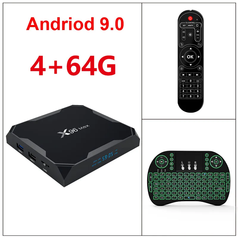 4G64G add I8 DQiDianZ X96Max ТВ BOX Android 9,0 Amlogic S905X2 4 ядра, 4 Гб оперативной памяти, 32 Гб встроенной памяти, 2,4G и Wi-Fi 5 ГГц BT4.1 4 к Декодер каналов кабельного телевидения компьютерной приставки к телевизору X96 Max X2 - Цвет: 4G64G add I8