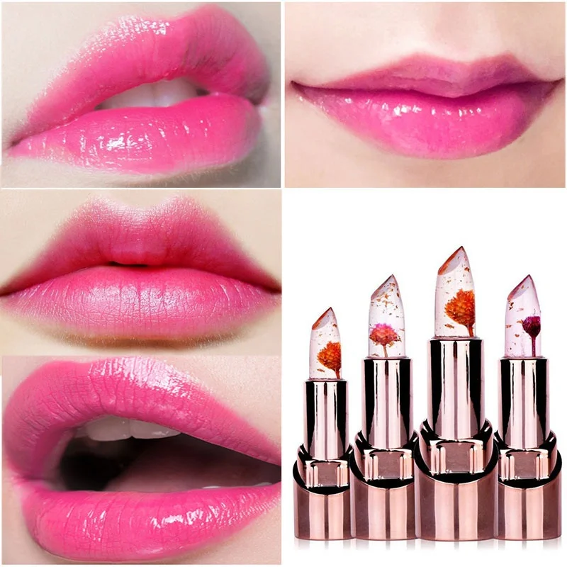 Цветочная помада, меняющая цвет, матовый бальзам для губ Maquiagem Make Up Rouge A Levre, матовое длительное увлажнение