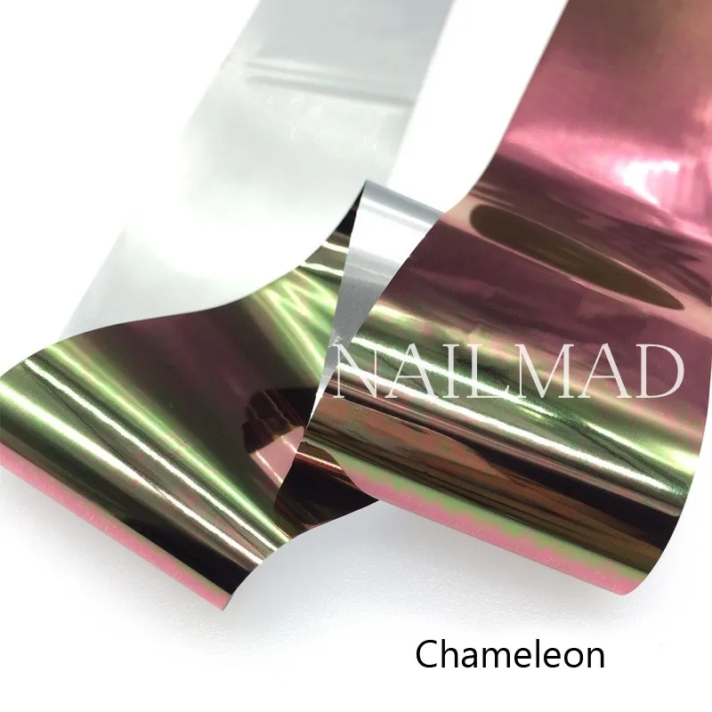 Chameleom 4*100 см Золотой Серебряный ноготь Фольга наклейки Звездное небо голографическая переводная наклейка для ногтей DIY маникюр украшения для ногтей слайды наклейки - Цвет: Chameleom