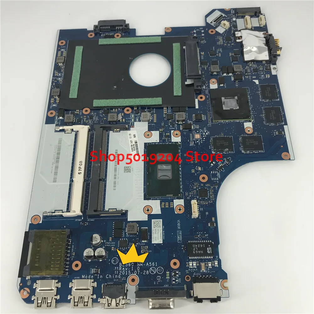 

Материнская плата для ноутбука lenovo Thinkpad E560 BE560 i5-6200U FRU 01AW108, материнская плата для ПК