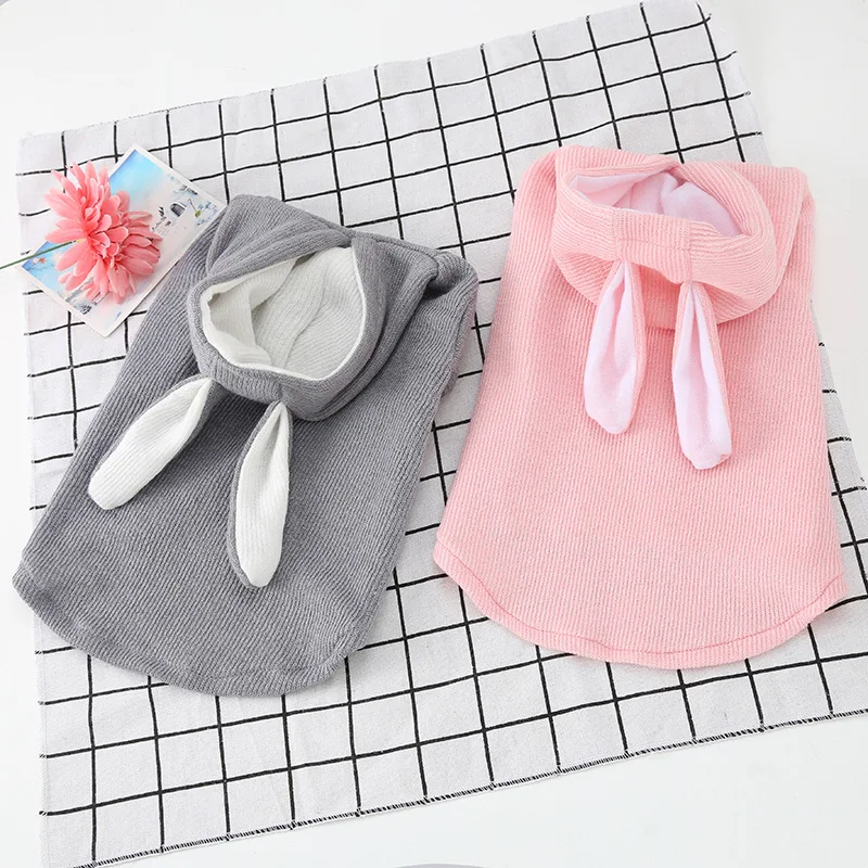 Kawaii 2019 одежда для домашних животных щенка кроличьи ушки пальто собак весна/осень