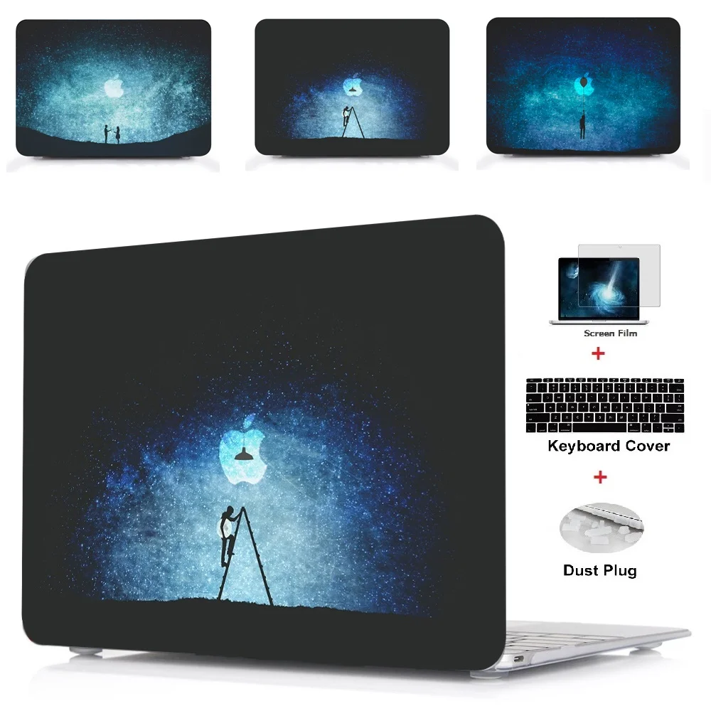 Новинка 2019 чехол для планшета жесткий с цветным принтом Apple Macbook Air 11 13 Pro Retina 15 Touch