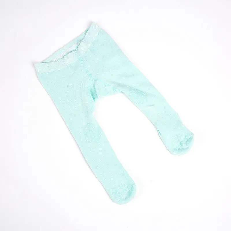 0-24M Cute Baby Girls Tights With Rubbers Infant Girl Toddler Newborn Kids Solid Pantyhose Girl Cotton Tights For Girls Pants - Color: Blue