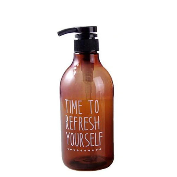 Brown 600ml OYOURLIFE 600 мл диспенсер для мыла косметические бутылки для ванной дезинфицирующий шампунь для мытья тела лосьон бутылка для путешествий - Цвет: Brown 600ml