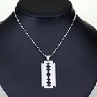 Бритва Ожерелье лезвие для женщин мужчин подвеска чокер ювелирные изделия ожерелья для девочек-подростков