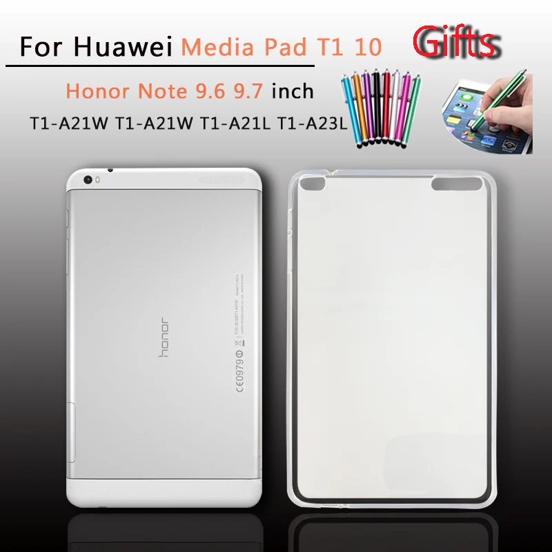 T1 10 T1-A21W Силиконовый чехол для huawei MediaPad T3 7 3g Wi-Fi/Медиа Pad T3 10 8/T5 10,1 мягкий чехол для планшета из Уретанового термопластика чехол Tab T1 T2 7,0 8,0 10 Pro - Цвет: T1 10 T1-A21W