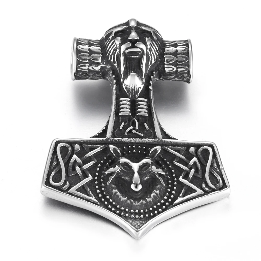 2 предмета в комплекте из нержавеющей стали Молот викинга подвеска отверстие 4 мм