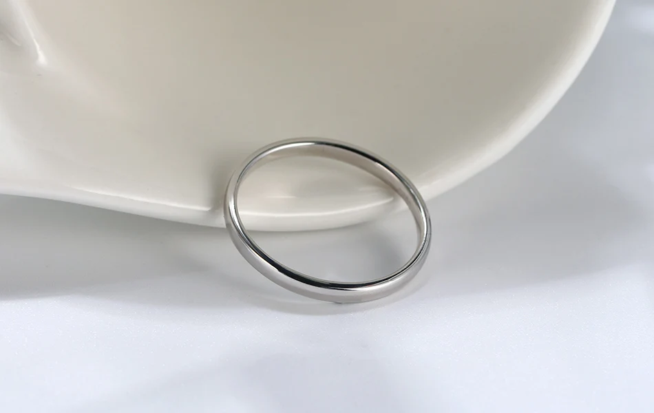 ORSA JEWELS Настоящее 925 пробы Серебряное женское кольцо классическая круглая форма простой стиль кольцо на свадебный юбилей модное ювелирное изделие SR73