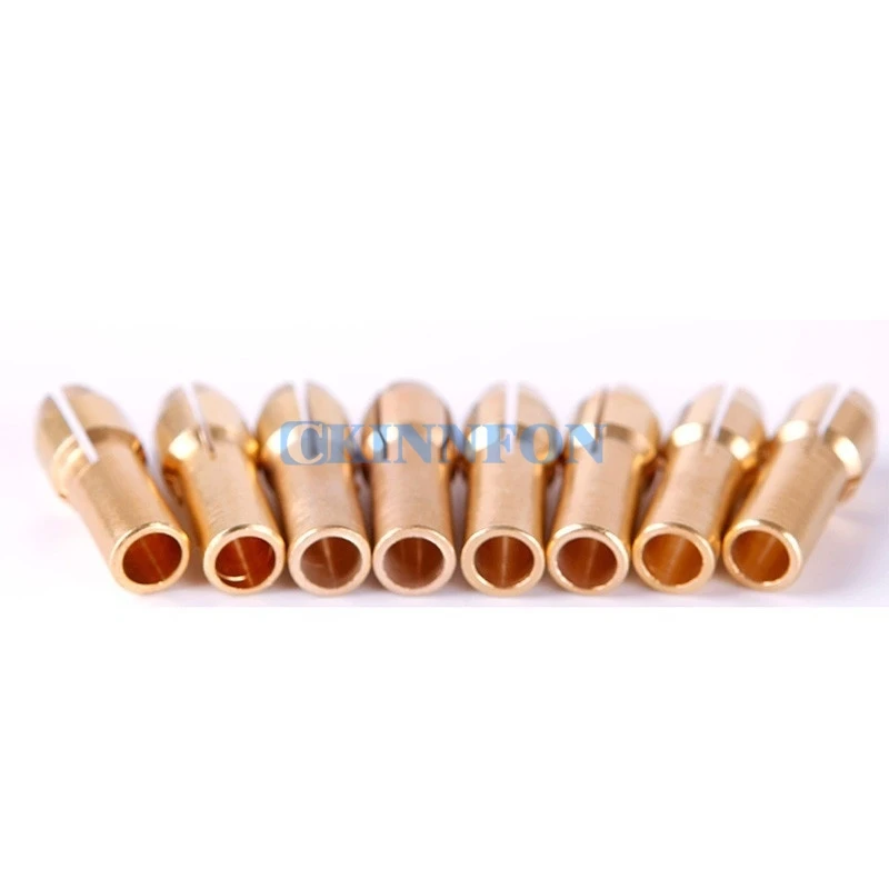 DHL 100Set *10pcs Brass Collet Include 1mm/1.6mm/2.3mm/3.2mm Rotary Tool Fit Dremel Drill (Size: 8pcs-pack) | Инструменты