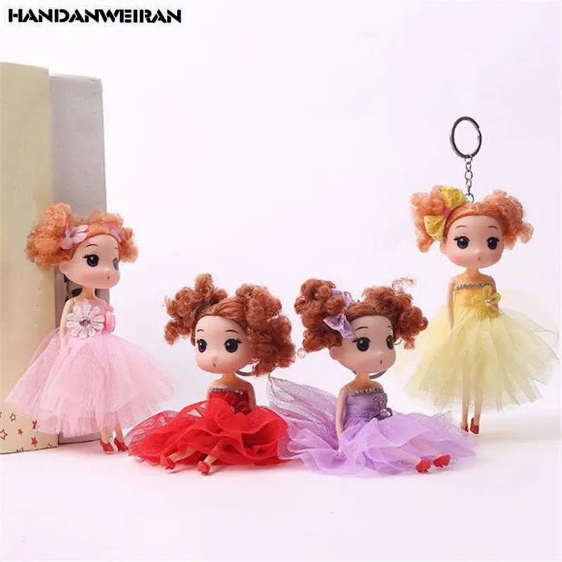 1 шт. милая силиконовая кукла для девочек мини кружевная Маленькая подвеска