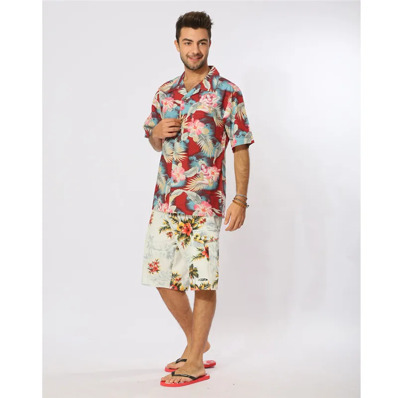 Мужские Гавайские рубашки для коктейлей из нефрита хлопковая рубашка большого