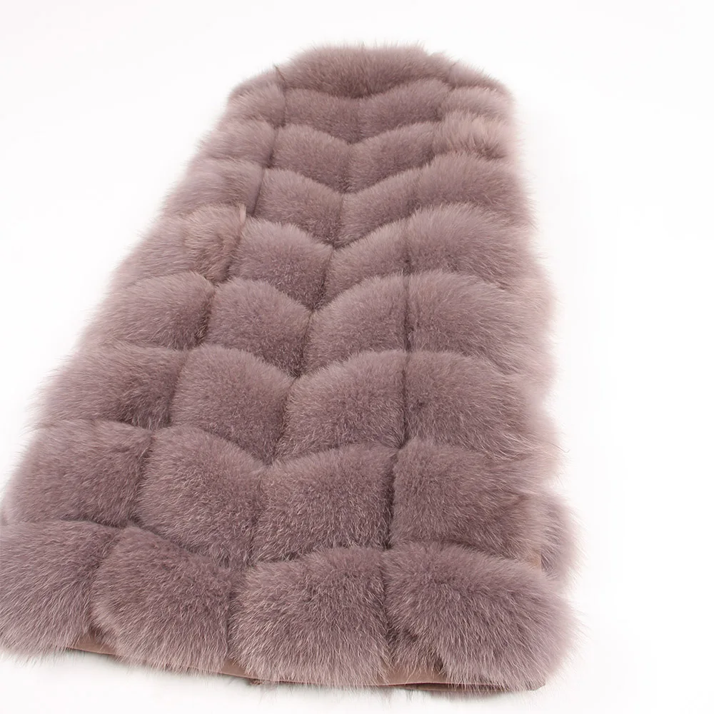 Шуба из натурального Лисьего меха длиной 88 см модная зимняя женская куртка