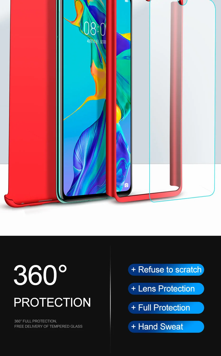 360 Полный чехол для телефона huawei Honor 20 чехол противоударный чехол для Honor 20Pro 8 9 10 Lite 8S 8C 8X 8A Передняя и задняя оболочка