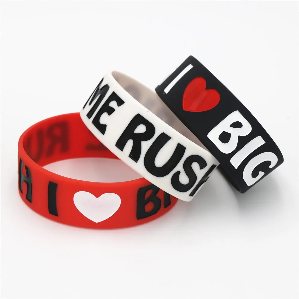LUKENI 1 шт., модный силиконовый браслет I Love Big Time Rush для любителей музыки, черные, белые, красные широкие силиконовые браслеты и браслеты SH143