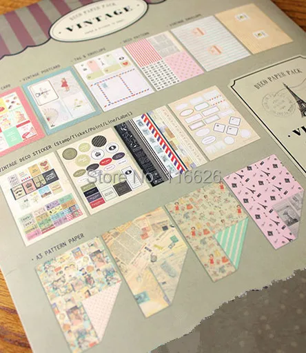 Винтажная большая подарочная упаковочная бумага A3/A4 размер с декоративными