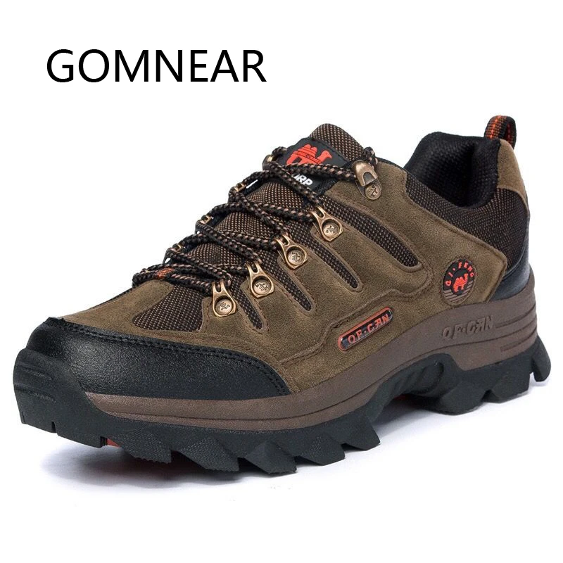 Brown Gomnead/зимние кроссовки для мужчин; тактические ботинки; уличная туристическая походная обувь для охоты; обувь для верблюда; дышащие мужские кроссовки для кемпинга - Цвет: Brown