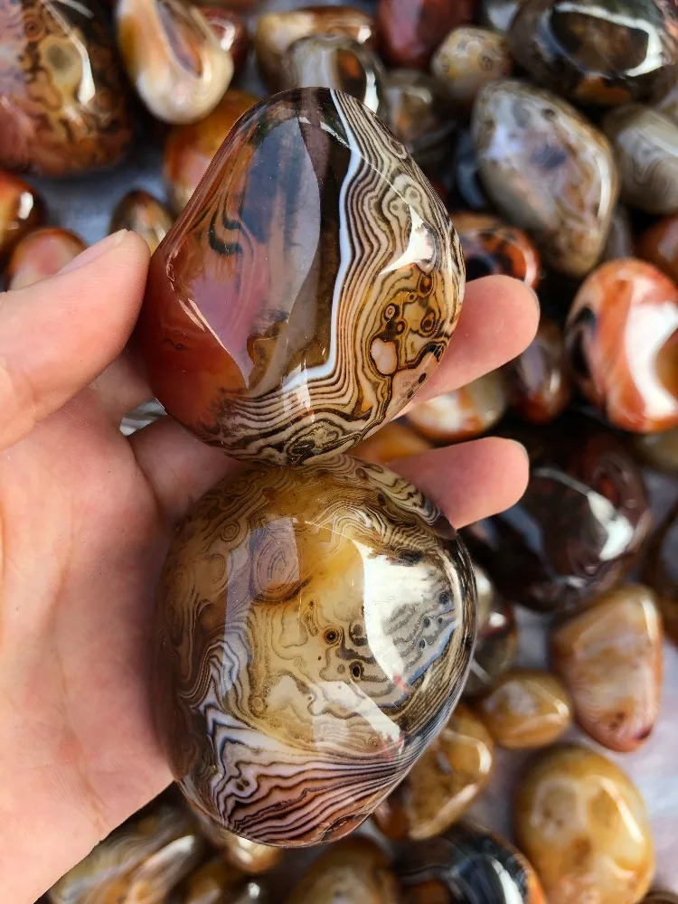 2 шт. натуральный агат шелк пальмовый камень кристаллический Агат образец от