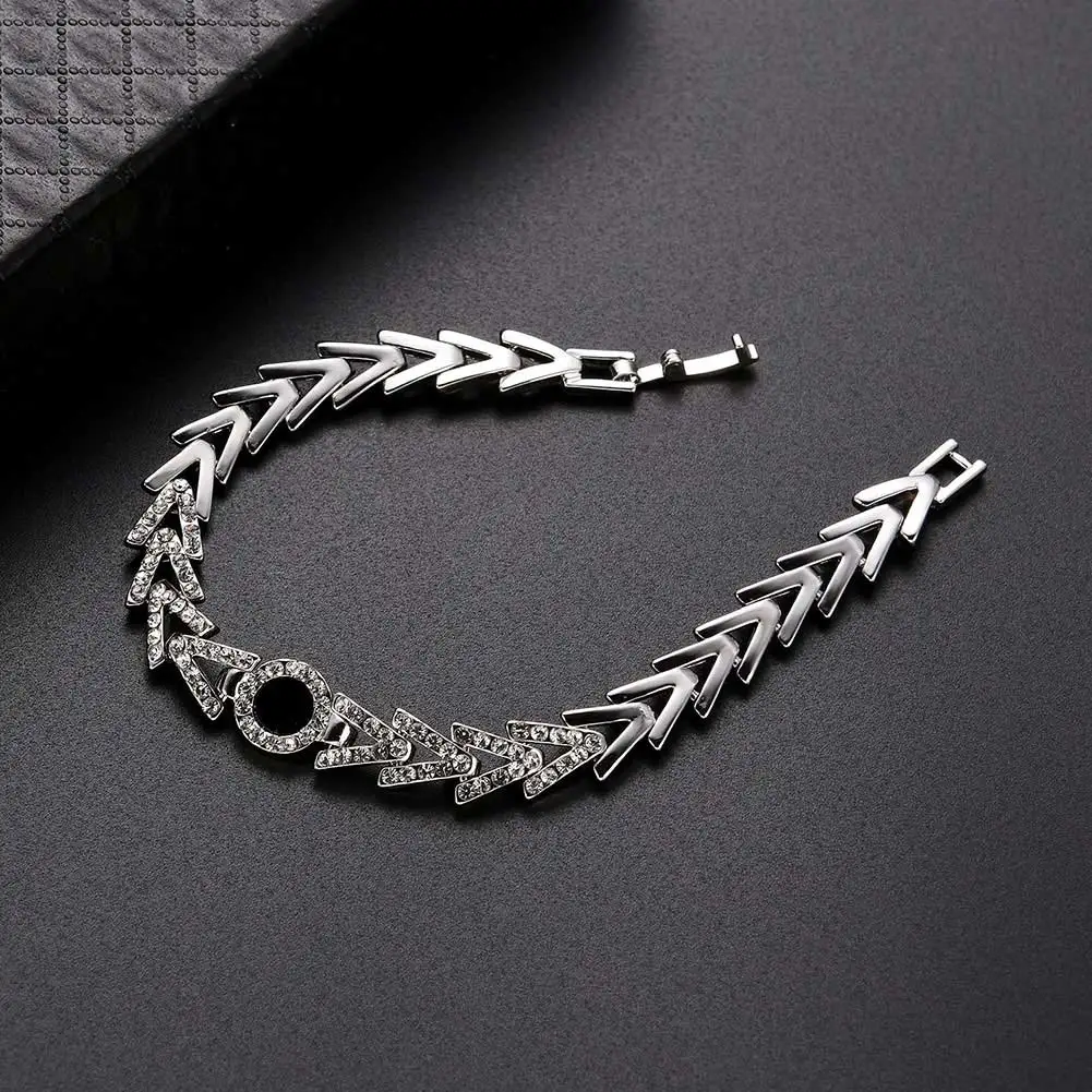 Women Alloy Rhinestone Bracelets Heart Shape Chain Simple Exquisite Jewelry CX17 | Украшения и аксессуары