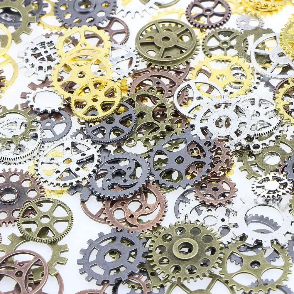 67 Пак Античный стимпанк шестерни Cogs Подвески часы колесо для изготовления ювелирных изделий, аксессуары в стиле стимпанка, Craf