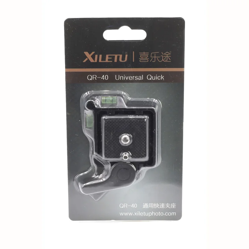 

XILETU High Quality QR-40 Universal Aluminium Alloy Quick Release Clamp Q.R. Adapter Plate Tripod DSLR Photography Accessory