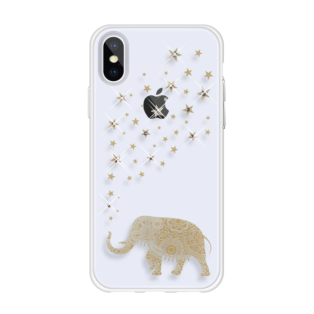 KINGXBAR чехол для iPhone X ювелирное крышка блеск кристаллами от Swarovski мягкий со