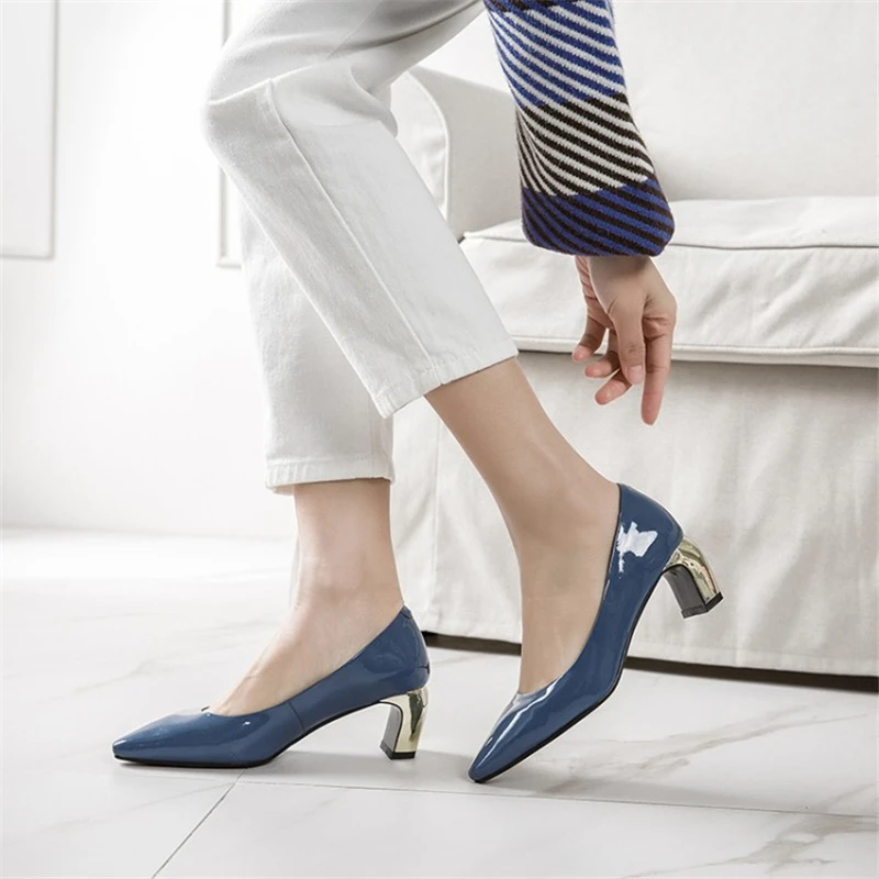 MSSTOR/женские Вечерние туфли на высоком каблуке в необычном стиле Модные лодочки