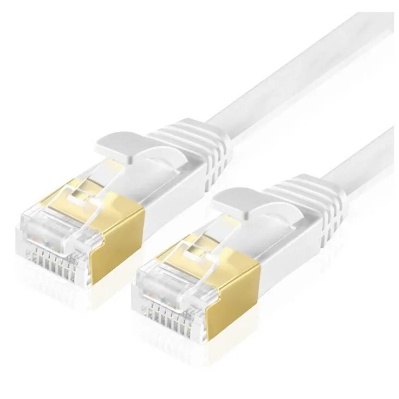LBSC Cat7 Ethernet плоский Соединительный сетевой кабель экранированный (STP) с Snagless Rj45
