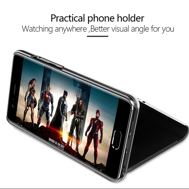 360 полностью защитные зеркальные Флип Кожаные чехлы для Huawei Mate 10 Lite Honor 8 V10 окошко