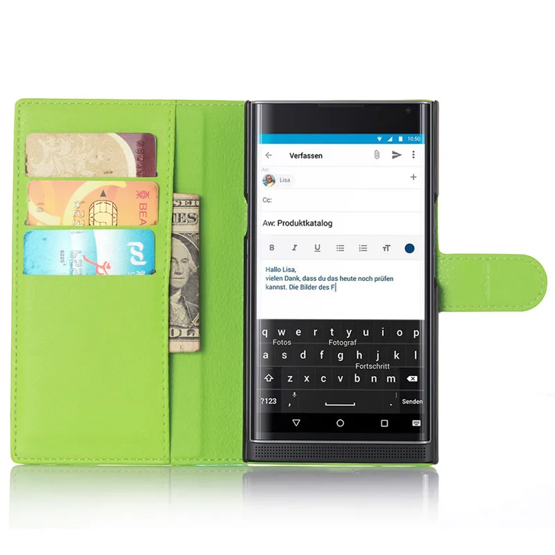 Кожаный чехол для Blackberry Priv откидной Чехол кошелек Чехлы роскошный защитный с