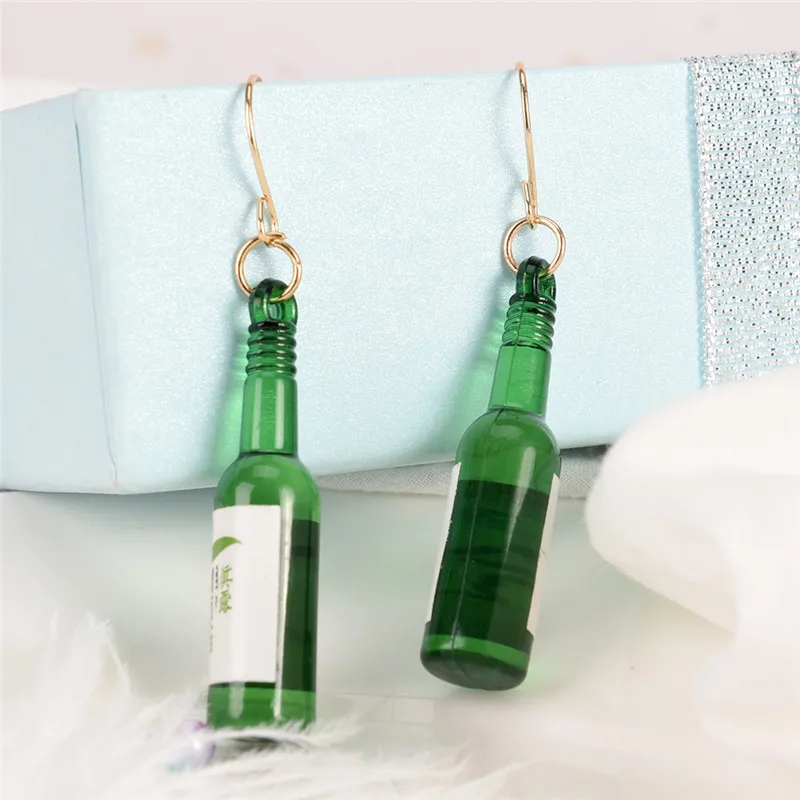 1Pair Women's Resin Wine Bottle Dangle Earring Personality Party Earrings Hot | Украшения и аксессуары
