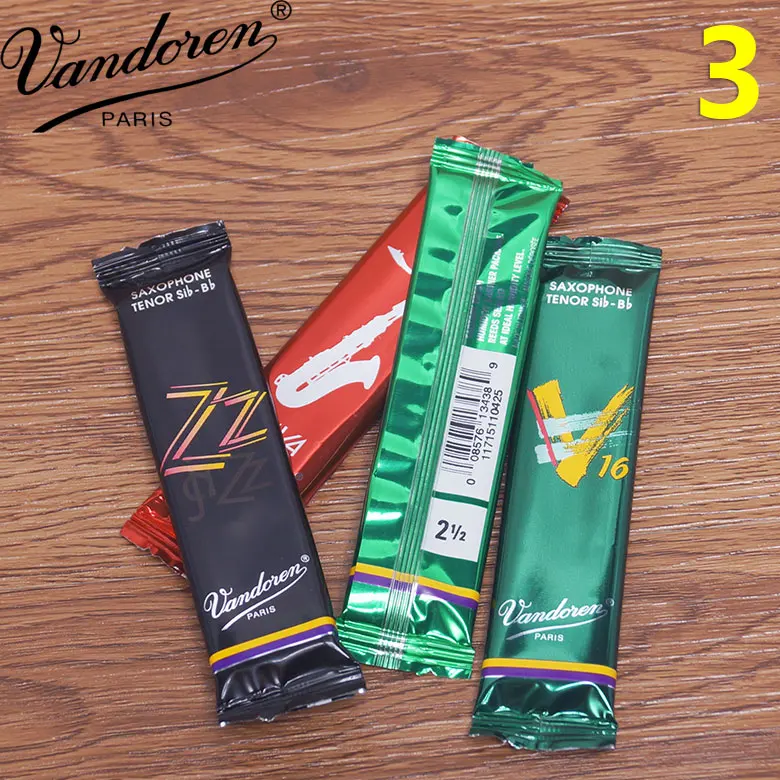 Франция Vandoren Bb тенор саксофон тростник поп Джаз 2 и половина/3 - Цвет: 3.0