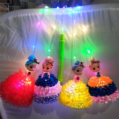 Random 1 pcs Кукла магический шар с светодиодная осветительная палочка детский подарок на день Святого Валентина Волшебная спиннинговая палочка с легким вращающимся шариком детские игрушки - Цвет: Random 1 pcs
