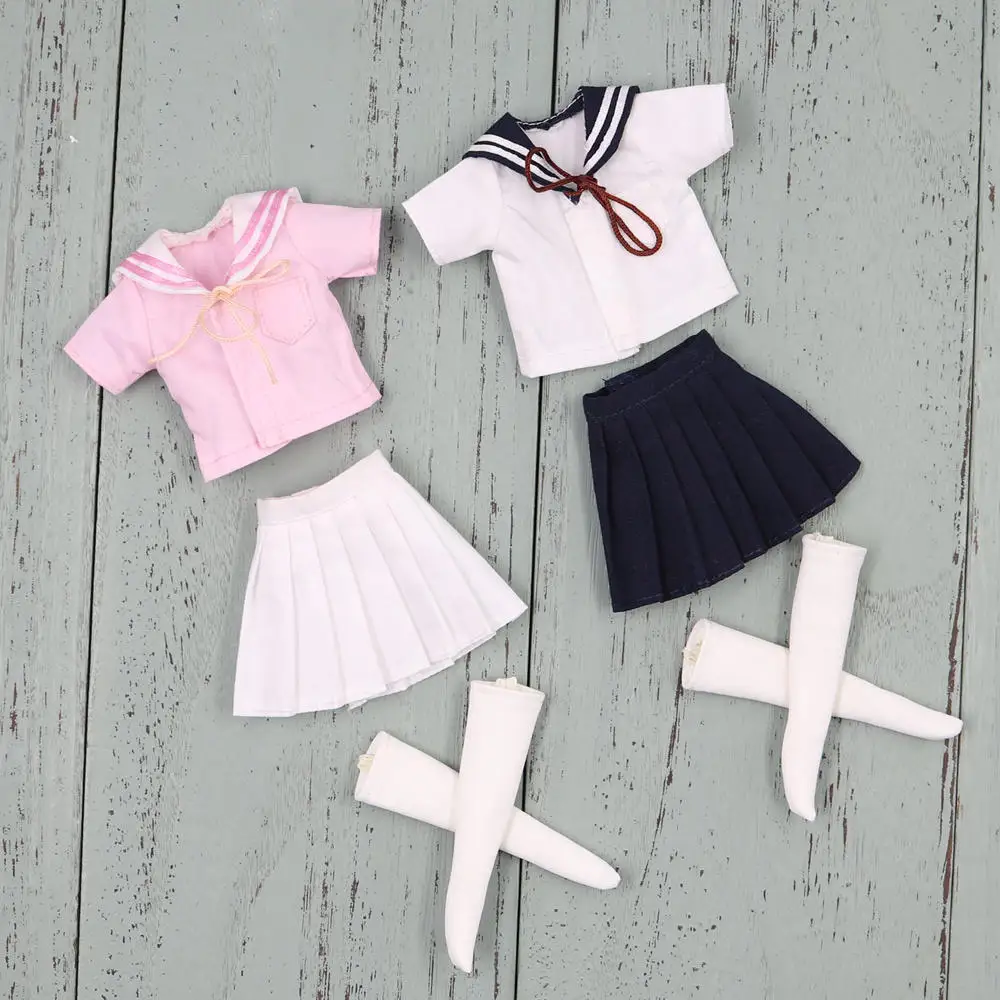 a Наряд для куклы Blyth фиолетовая шифоновая футболка и джинсовые штаны для 1/6 BJD ICY NEO Jerryberry Pullip - Цвет: a