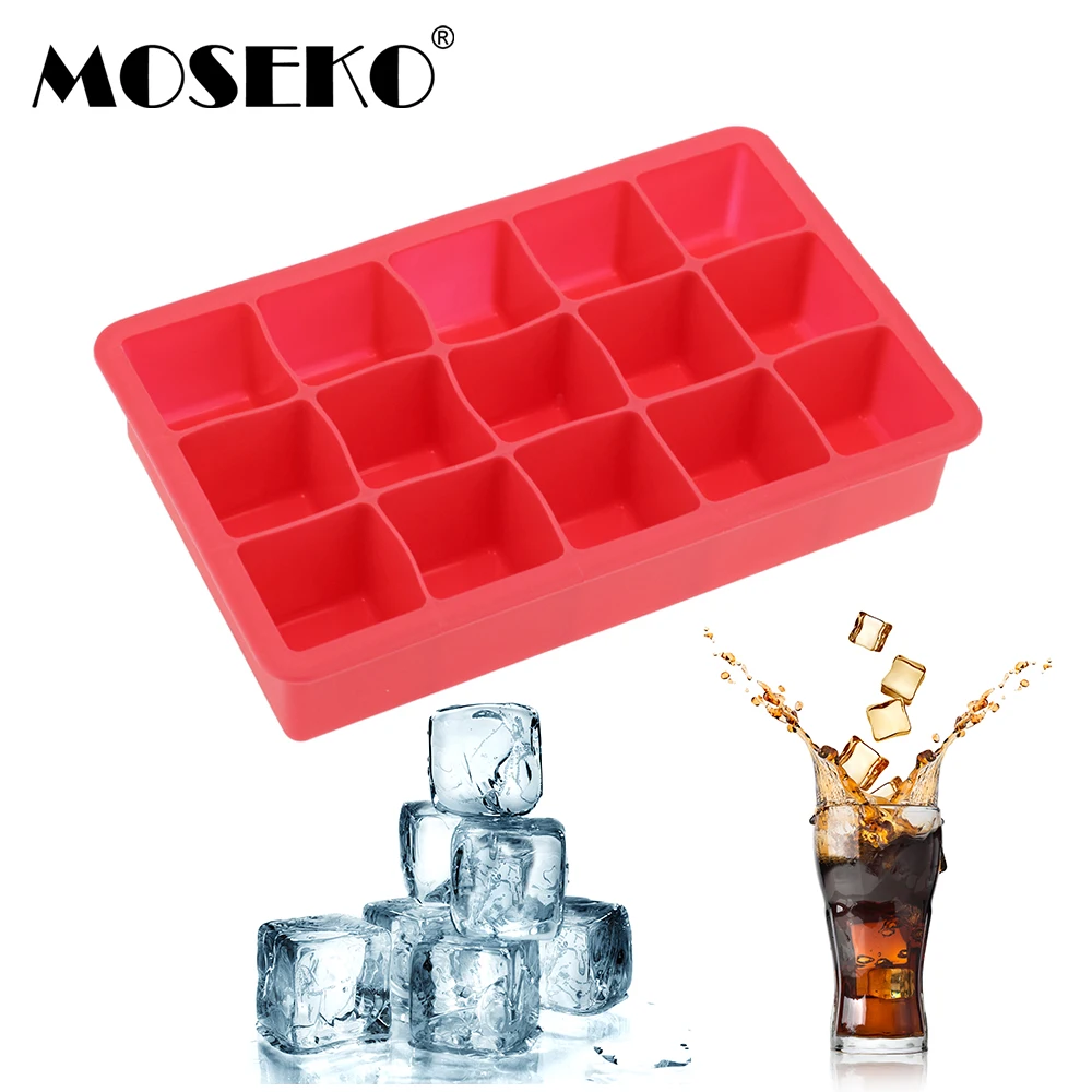 MOSEKO 15 полости Силиконовый поднос кубика льда пудинга DIY формователь кубиков