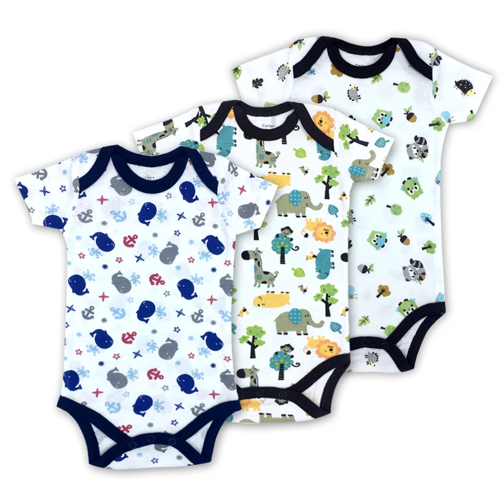 Комбинезон детский из комбинезон для ребенка дитя хлопка с коротким рукавом в