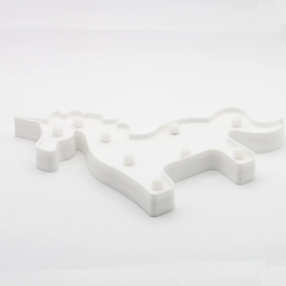 Светодиодный ночник TONGER в виде единорога люминария 3D белый ночной Светильник
