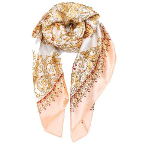 

summer fashion women slik scarf meometric print color large shawl