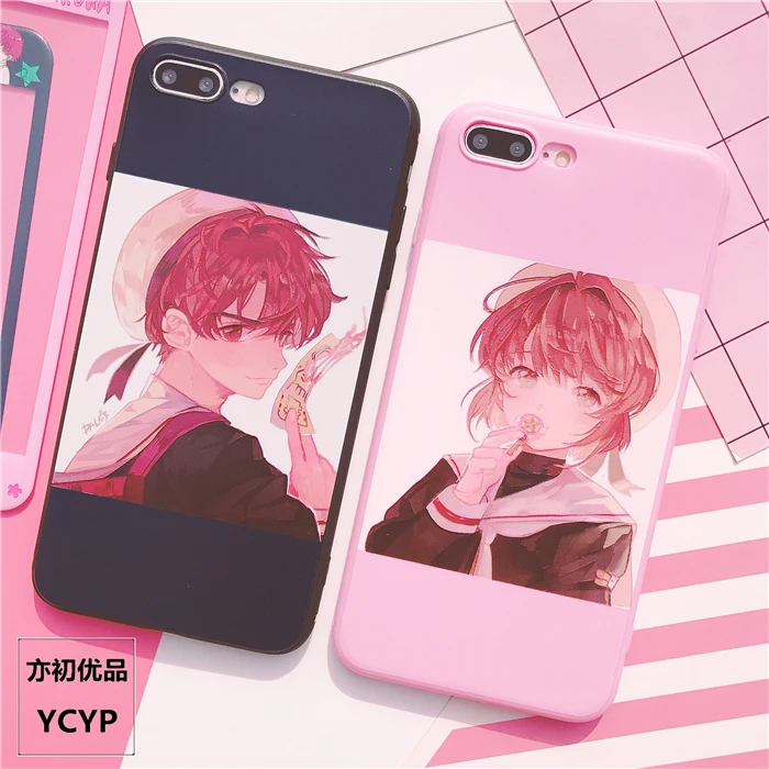 LOVER для iPhone XS max/XR Mocha Sakura чехол и Передняя пленка для экрана из закаленного стекла для iPhone X XS 8 7 Plus 6 6splus мультфильм