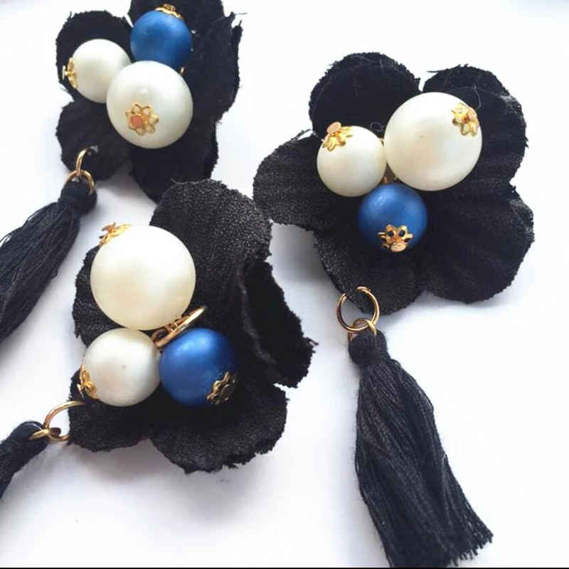 С булавкой корейская мода брошь с кисточкой бусины DIY Одежда декоративная