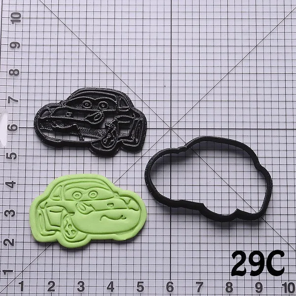 Мультфильм автомобиль серии форма формочки для печенья набор на заказ 3D печатные формы для печенья Форма-резак для украшения торта инструменты формы для печенья - Цвет: N6090 4 inch