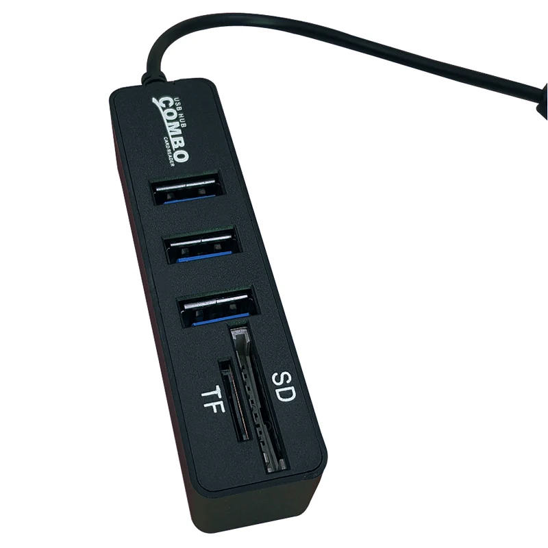 Combo Super Speed Usb 2.0 3 Port Splitter Hub+Usb Card Reader Cardreader Connector | Docking Stations &amp USB Hubs