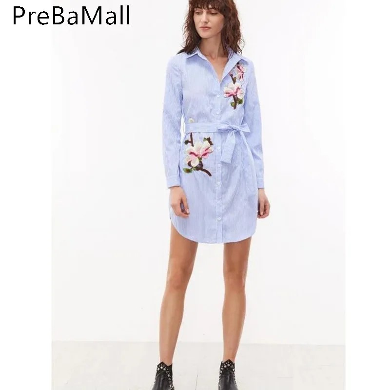 Блузки с длинным рукавом платье 2019 летнее шикарное мини вышивкой женское