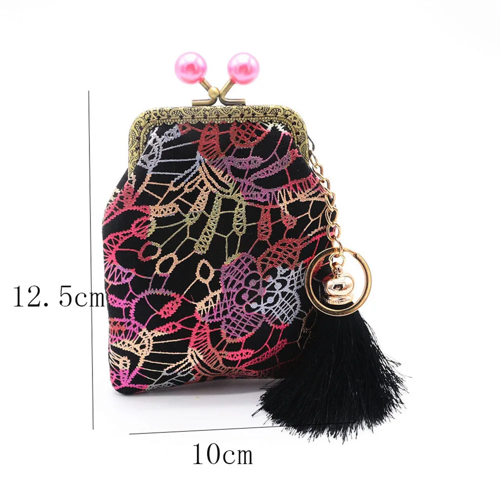 Элегантный женский кошелек с кисточками в стиле бохо винтажный вышивкой и