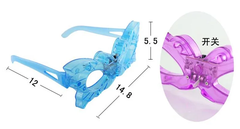 50 шт. светящиеся крутые очки мигающие игрушечные пластиковые светодиодные