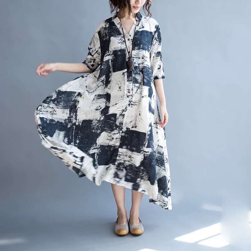 Elseisle японское платье 2017 летнее винтажное большого размера в Корейском стиле