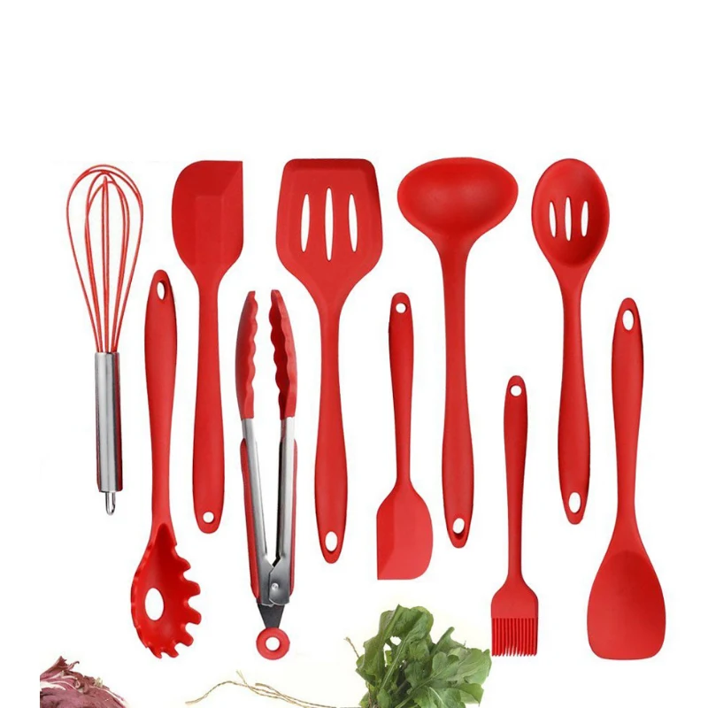 10 шт./компл. набор силиконовых красочных кухонных принадлежностей для