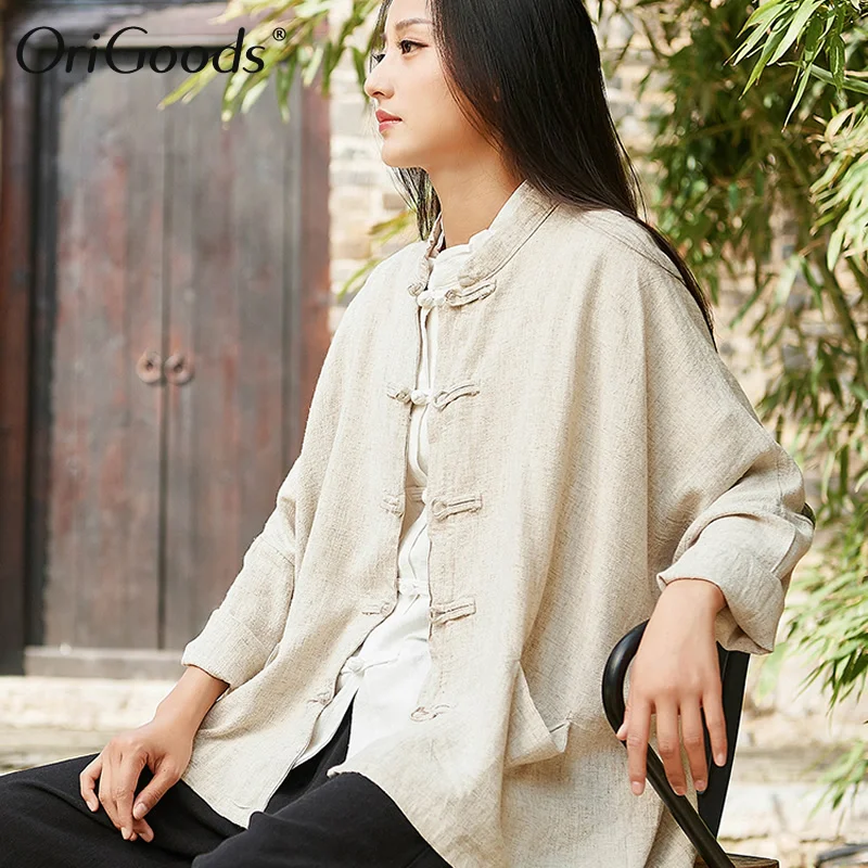 Женская льняная рубашка оверсайз с рукавами летучая мышь|Блузки| |